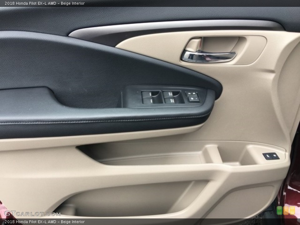Beige Interior Door Panel for the 2018 Honda Pilot EX-L AWD #126620481