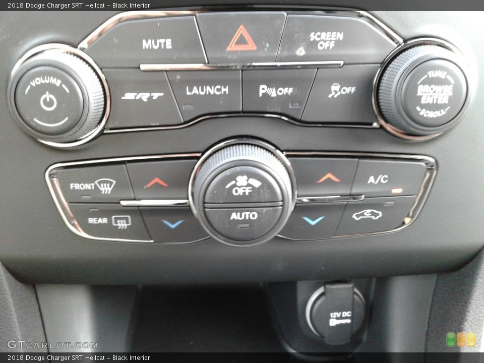 Black Interior Controls for the 2018 Dodge Charger SRT Hellcat #126623238
