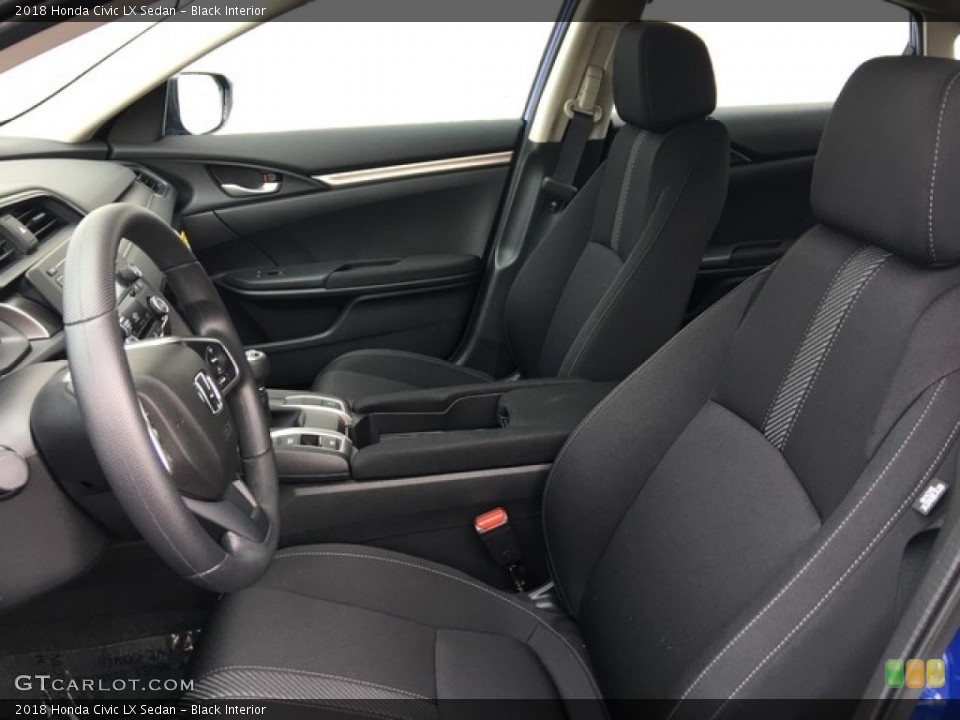 Black Interior Front Seat for the 2018 Honda Civic LX Sedan #126624123
