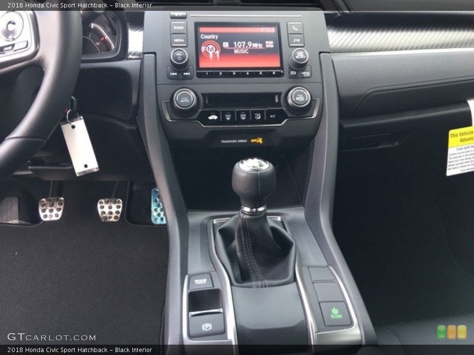 Black Interior Transmission for the 2018 Honda Civic Sport Hatchback #126624684