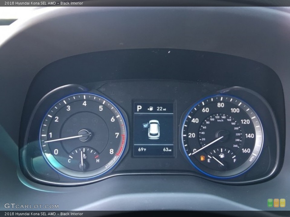 Black Interior Gauges for the 2018 Hyundai Kona SEL AWD #126634286