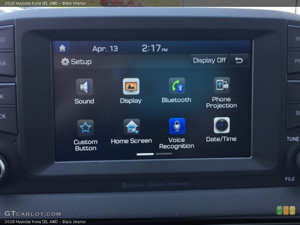 Black Interior Controls for the 2018 Hyundai Kona SEL AWD #126634352
