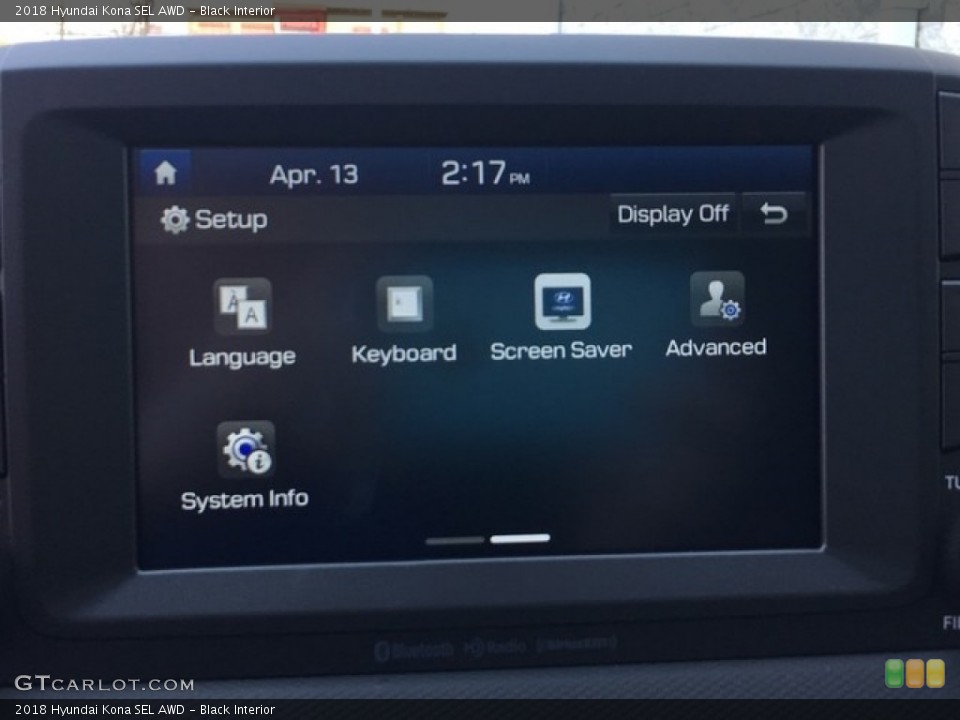 Black Interior Controls for the 2018 Hyundai Kona SEL AWD #126634369