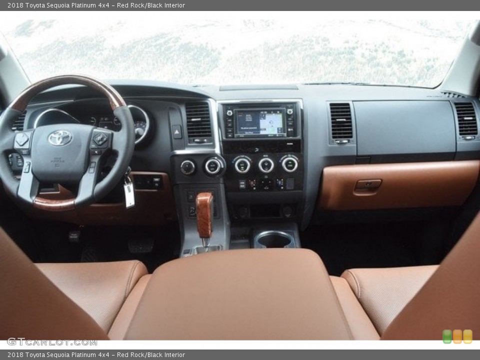 Red Rock/Black Interior Dashboard for the 2018 Toyota Sequoia Platinum 4x4 #126635288