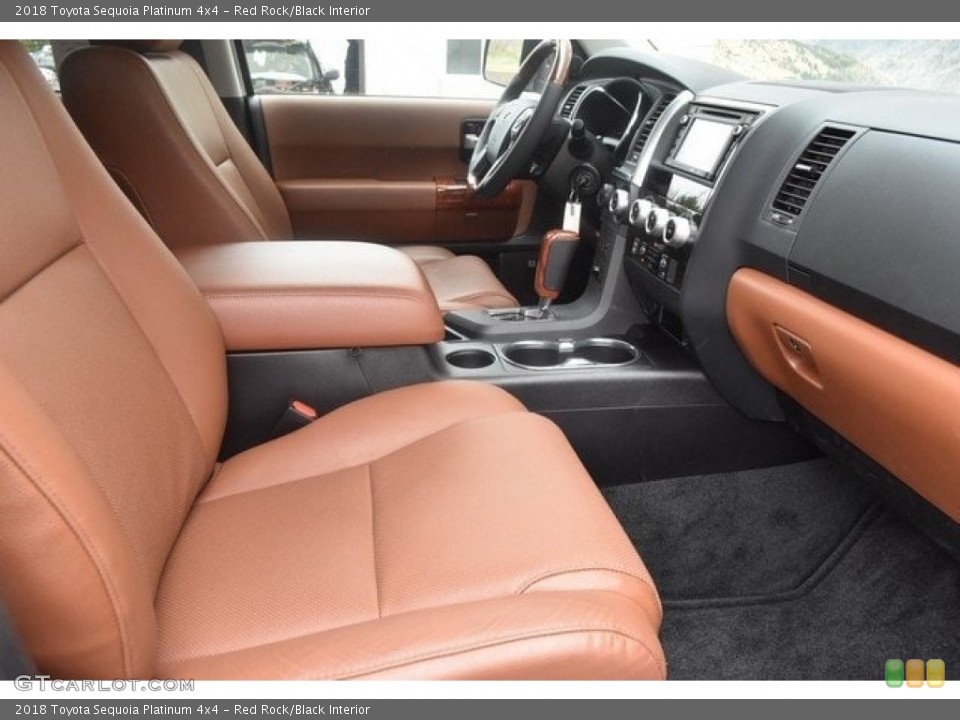 Red Rock/Black Interior Dashboard for the 2018 Toyota Sequoia Platinum 4x4 #126635345