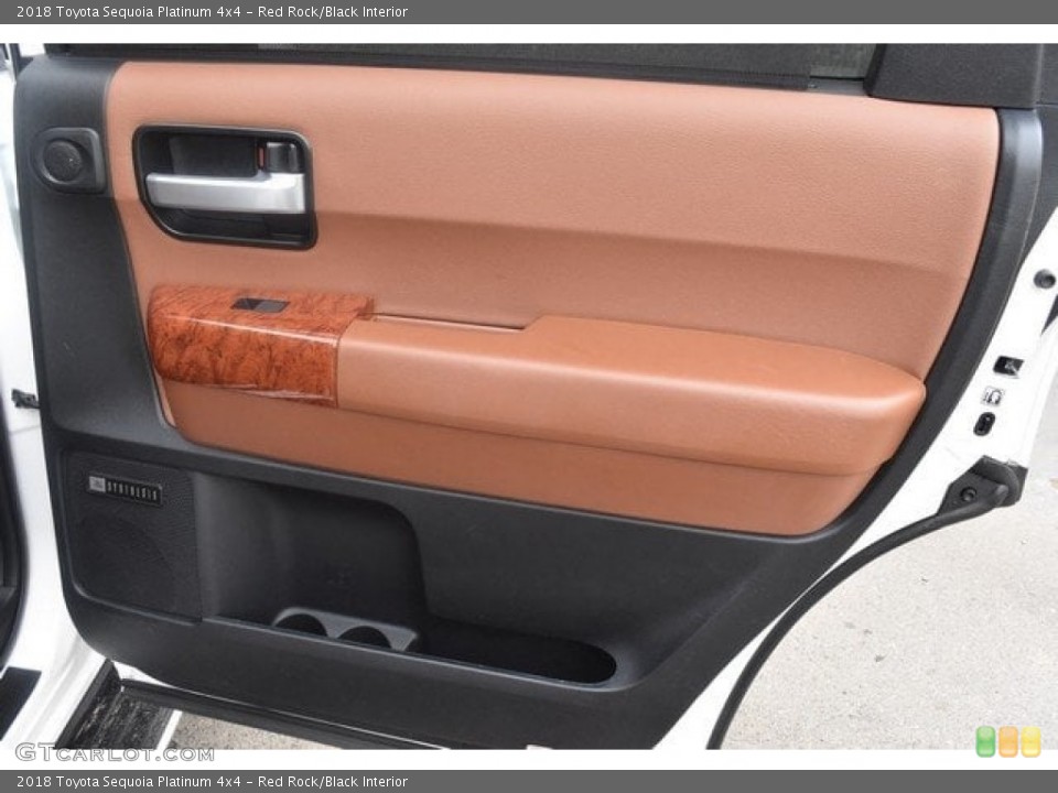 Red Rock/Black Interior Door Panel for the 2018 Toyota Sequoia Platinum 4x4 #126635651