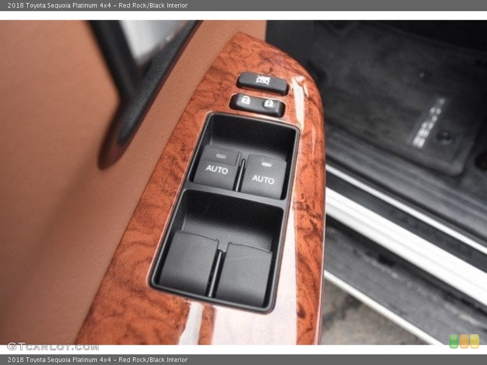Red Rock/Black Interior Controls for the 2018 Toyota Sequoia Platinum 4x4 #126635669