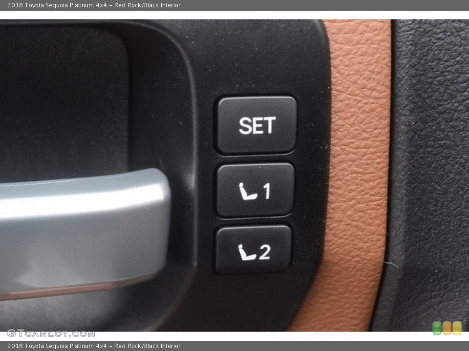 Red Rock/Black Interior Controls for the 2018 Toyota Sequoia Platinum 4x4 #126635690