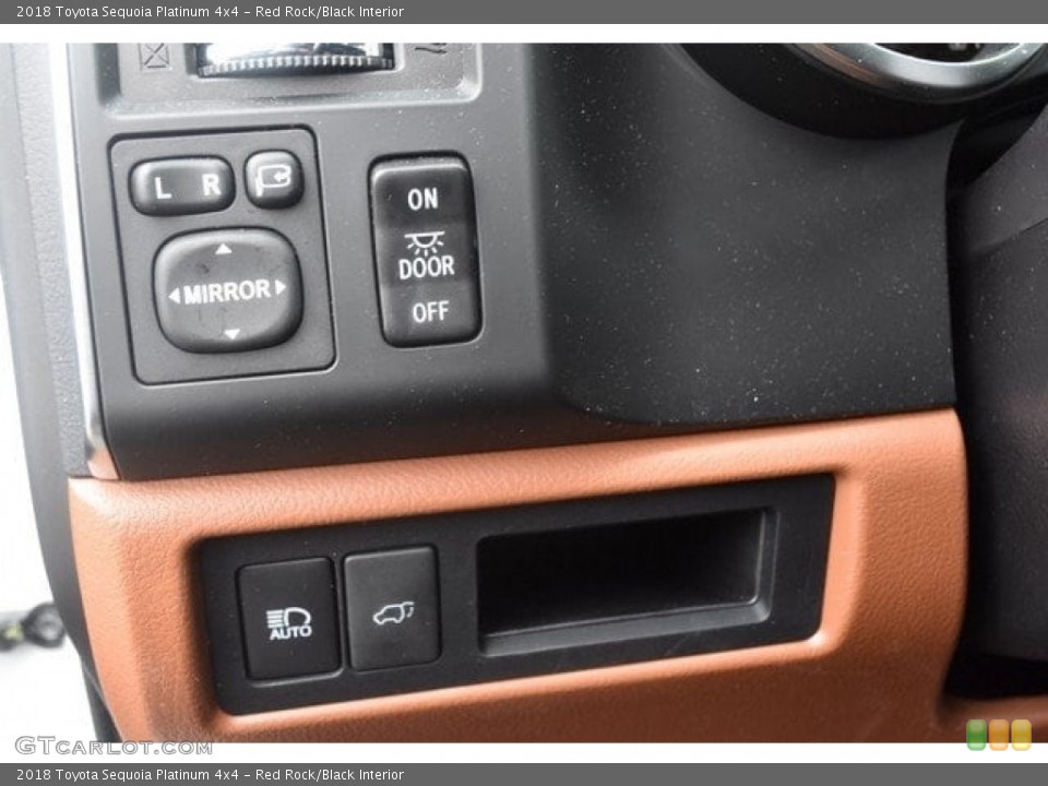 Red Rock/Black Interior Controls for the 2018 Toyota Sequoia Platinum 4x4 #126635708