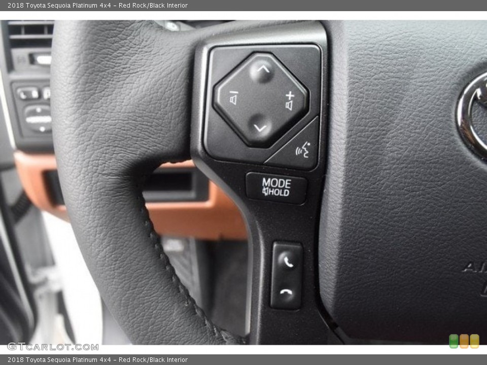 Red Rock/Black Interior Controls for the 2018 Toyota Sequoia Platinum 4x4 #126635726