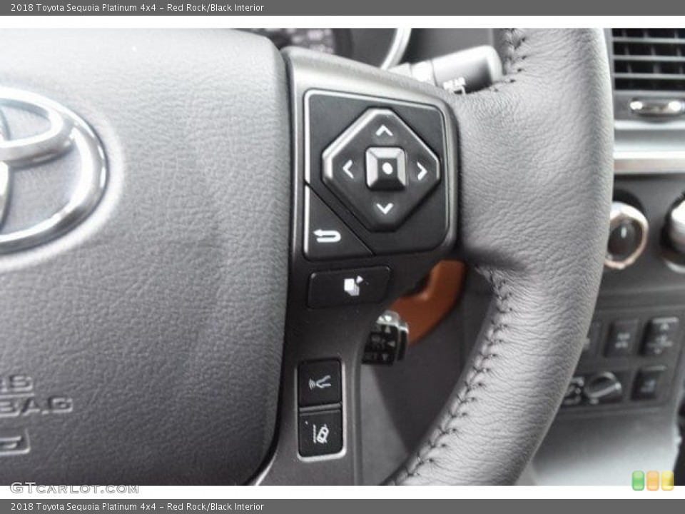 Red Rock/Black Interior Controls for the 2018 Toyota Sequoia Platinum 4x4 #126635741