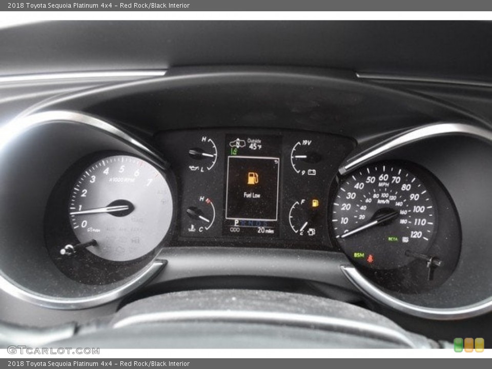 Red Rock/Black Interior Gauges for the 2018 Toyota Sequoia Platinum 4x4 #126635756
