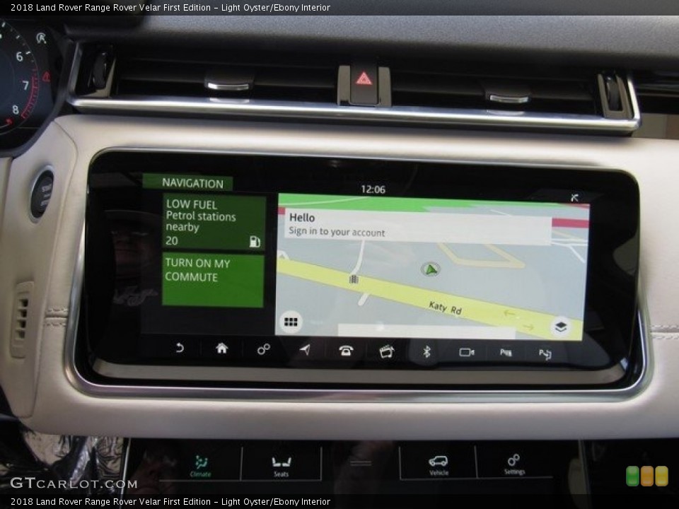 Light Oyster/Ebony Interior Navigation for the 2018 Land Rover Range Rover Velar First Edition #126647385