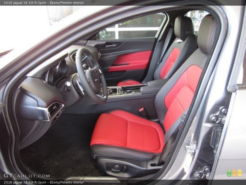Ebony/Pimento Interior Front Seat for the 2018 Jaguar XE 30t R-Sport #126648051