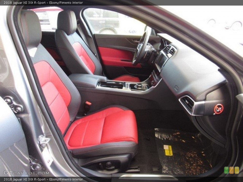 Ebony/Pimento Interior Front Seat for the 2018 Jaguar XE 30t R-Sport #126648072