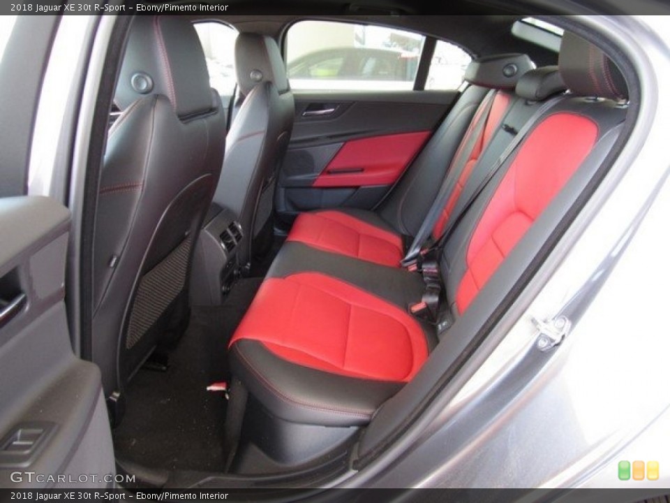 Ebony/Pimento Interior Rear Seat for the 2018 Jaguar XE 30t R-Sport #126648171