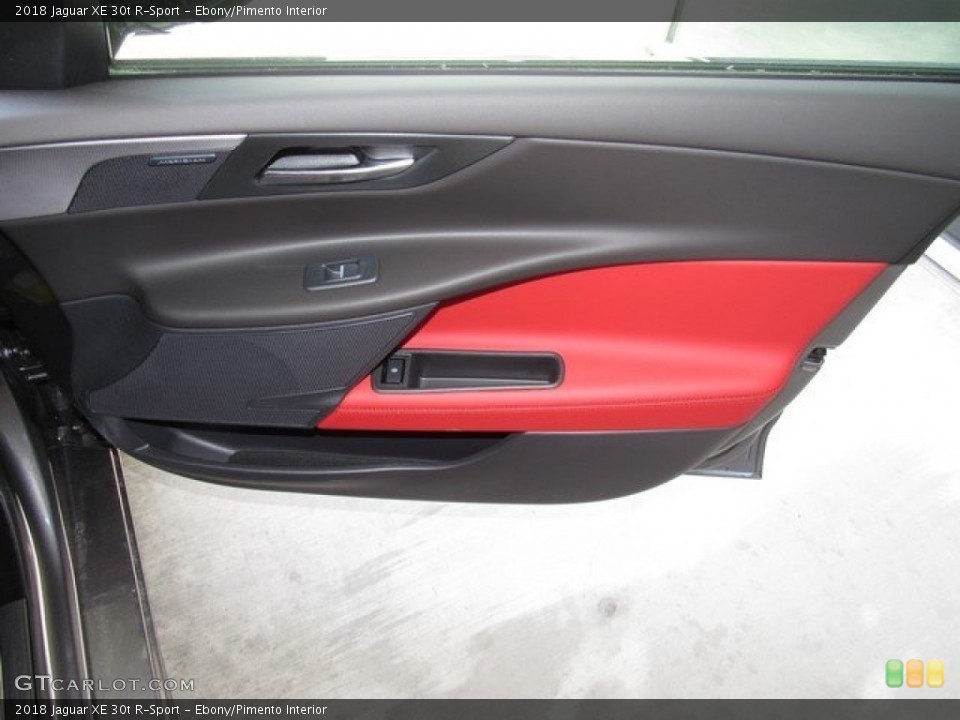 Ebony/Pimento Interior Door Panel for the 2018 Jaguar XE 30t R-Sport #126648267
