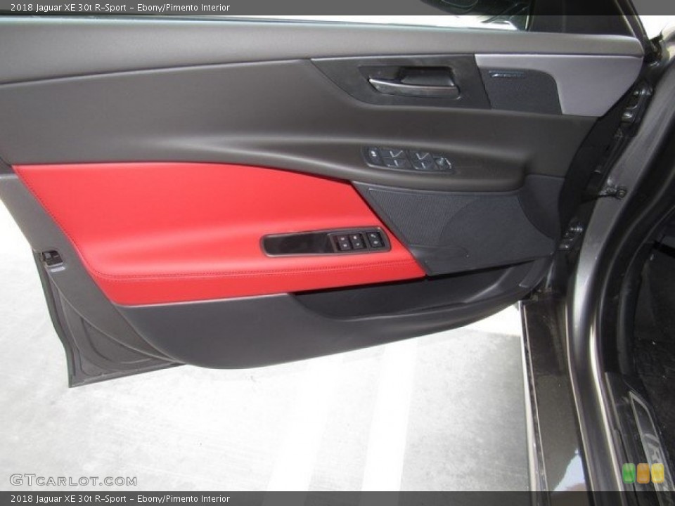 Ebony/Pimento Interior Door Panel for the 2018 Jaguar XE 30t R-Sport #126648300