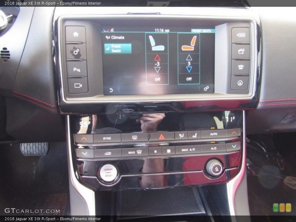 Ebony/Pimento Interior Controls for the 2018 Jaguar XE 30t R-Sport #126648450