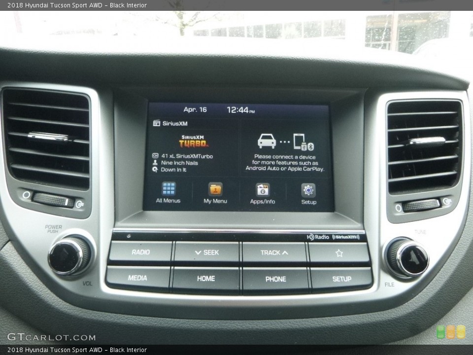 Black Interior Controls for the 2018 Hyundai Tucson Sport AWD #126655925