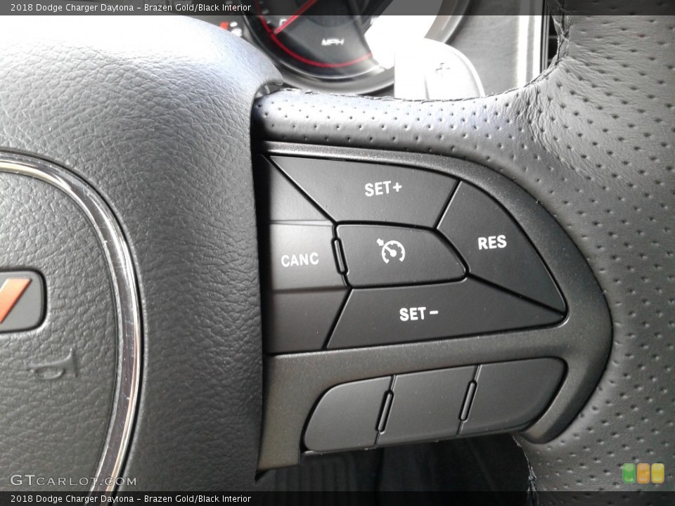Brazen Gold/Black Interior Steering Wheel for the 2018 Dodge Charger Daytona #126659576