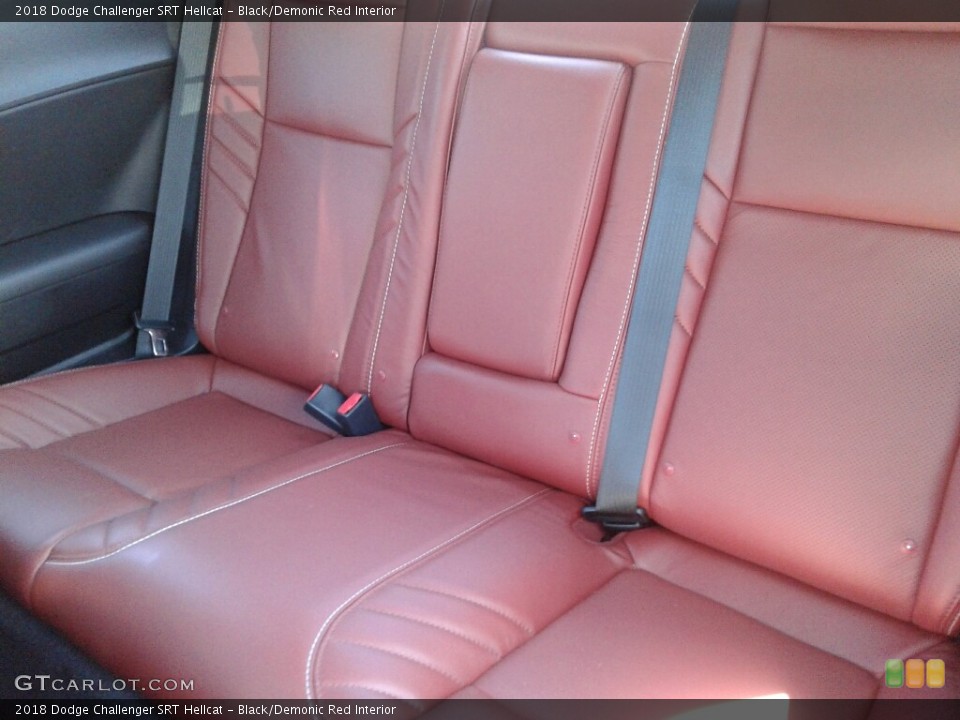 Black/Demonic Red Interior Rear Seat for the 2018 Dodge Challenger SRT Hellcat #126659684