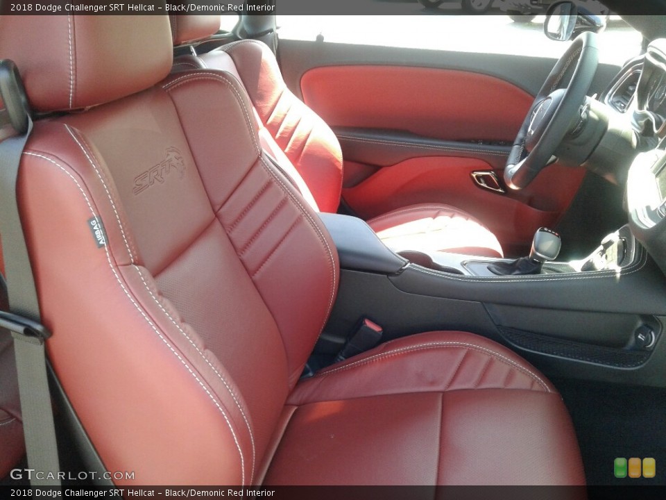 Black/Demonic Red Interior Photo for the 2018 Dodge Challenger SRT Hellcat #126659717