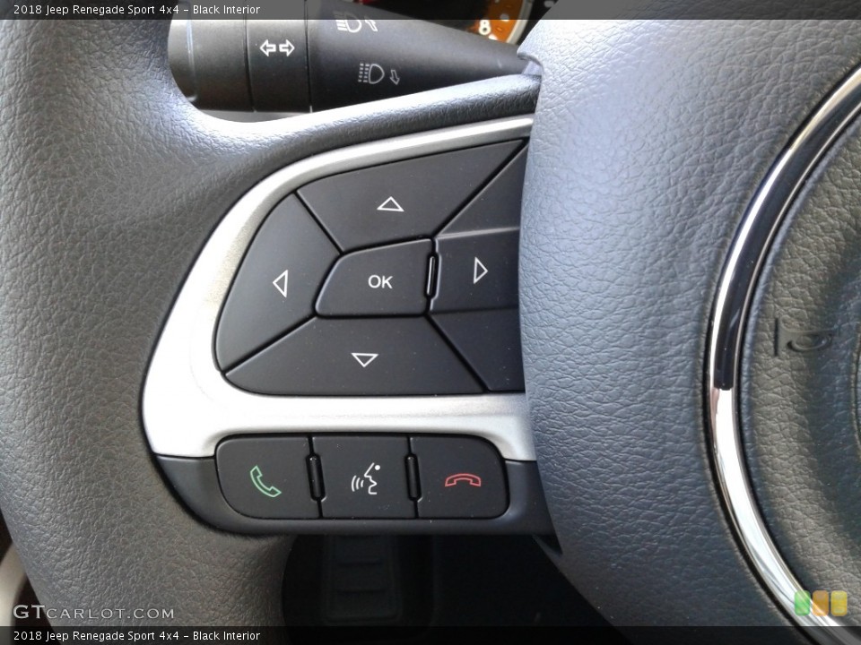 Black Interior Controls for the 2018 Jeep Renegade Sport 4x4 #126660755