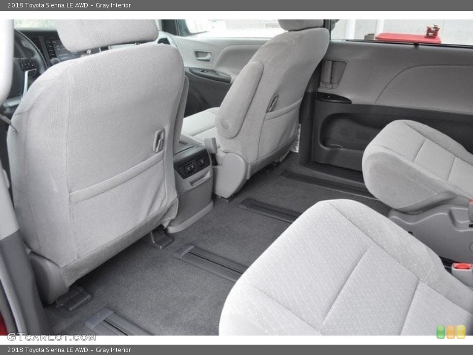 Gray Interior Rear Seat for the 2018 Toyota Sienna LE AWD #126666848