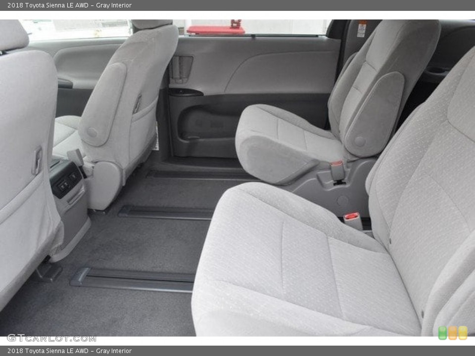 Gray Interior Rear Seat for the 2018 Toyota Sienna LE AWD #126666869