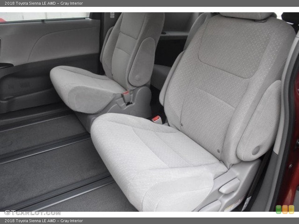 Gray Interior Rear Seat for the 2018 Toyota Sienna LE AWD #126666881