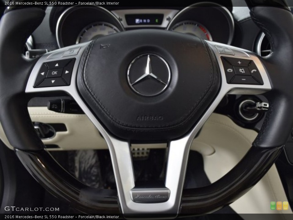 Porcelain/Black Interior Steering Wheel for the 2016 Mercedes-Benz SL 550 Roadster #126669284