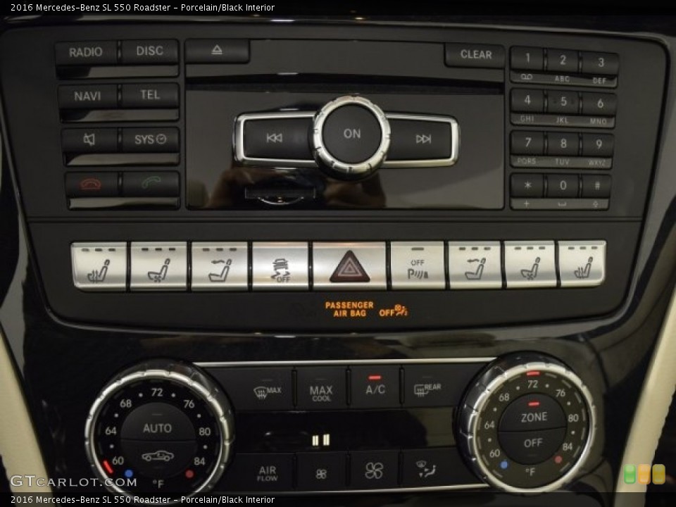 Porcelain/Black Interior Controls for the 2016 Mercedes-Benz SL 550 Roadster #126669341