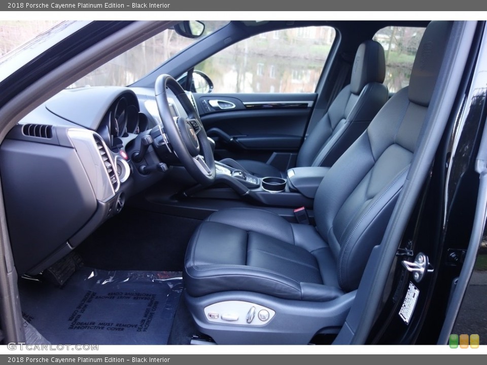 Black Interior Front Seat for the 2018 Porsche Cayenne Platinum Edition #126705158