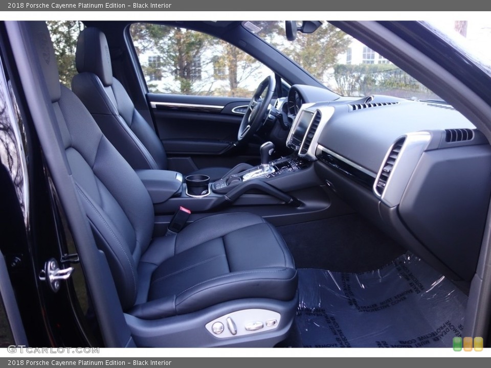 Black Interior Front Seat for the 2018 Porsche Cayenne Platinum Edition #126705275
