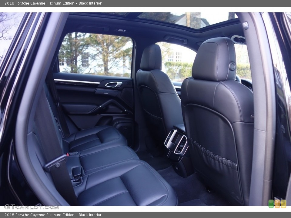 Black Interior Rear Seat for the 2018 Porsche Cayenne Platinum Edition #126705329