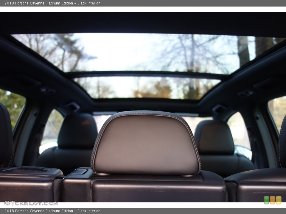 Black Interior Sunroof for the 2018 Porsche Cayenne Platinum Edition #126705353
