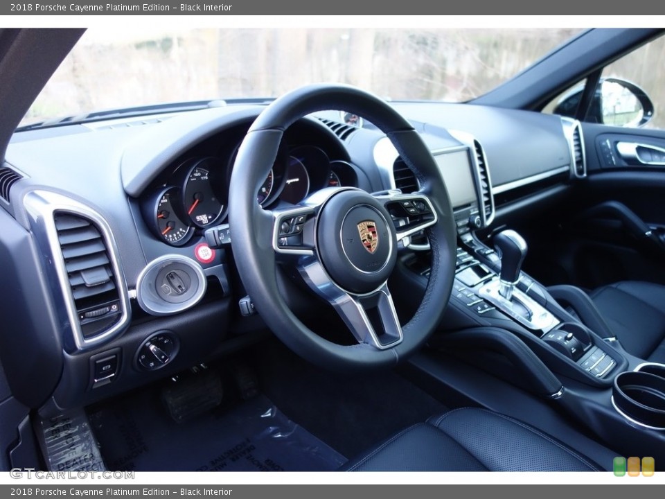 Black Interior Steering Wheel for the 2018 Porsche Cayenne Platinum Edition #126705377