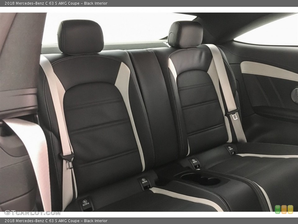 Black Interior Rear Seat for the 2018 Mercedes-Benz C 63 S AMG Coupe #126707216