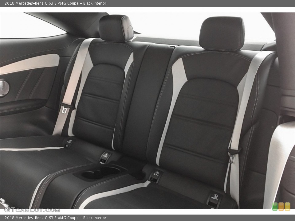 Black Interior Rear Seat for the 2018 Mercedes-Benz C 63 S AMG Coupe #126707276