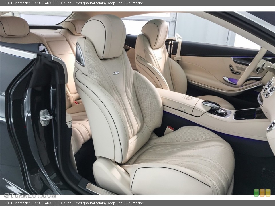 designo Porcelain/Deep Sea Blue Interior Photo for the 2018 Mercedes-Benz S AMG S63 Coupe #126711692