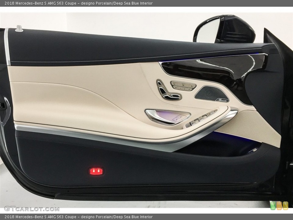 designo Porcelain/Deep Sea Blue Interior Door Panel for the 2018 Mercedes-Benz S AMG S63 Coupe #126712097