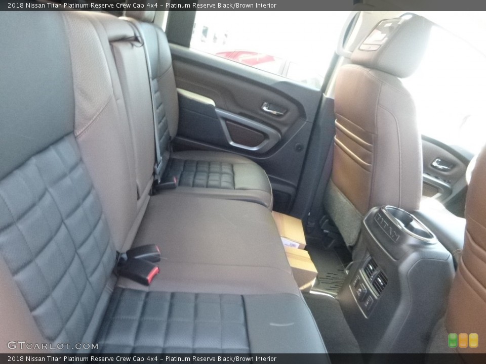 Platinum Reserve Black/Brown Interior Rear Seat for the 2018 Nissan Titan Platinum Reserve Crew Cab 4x4 #126724062