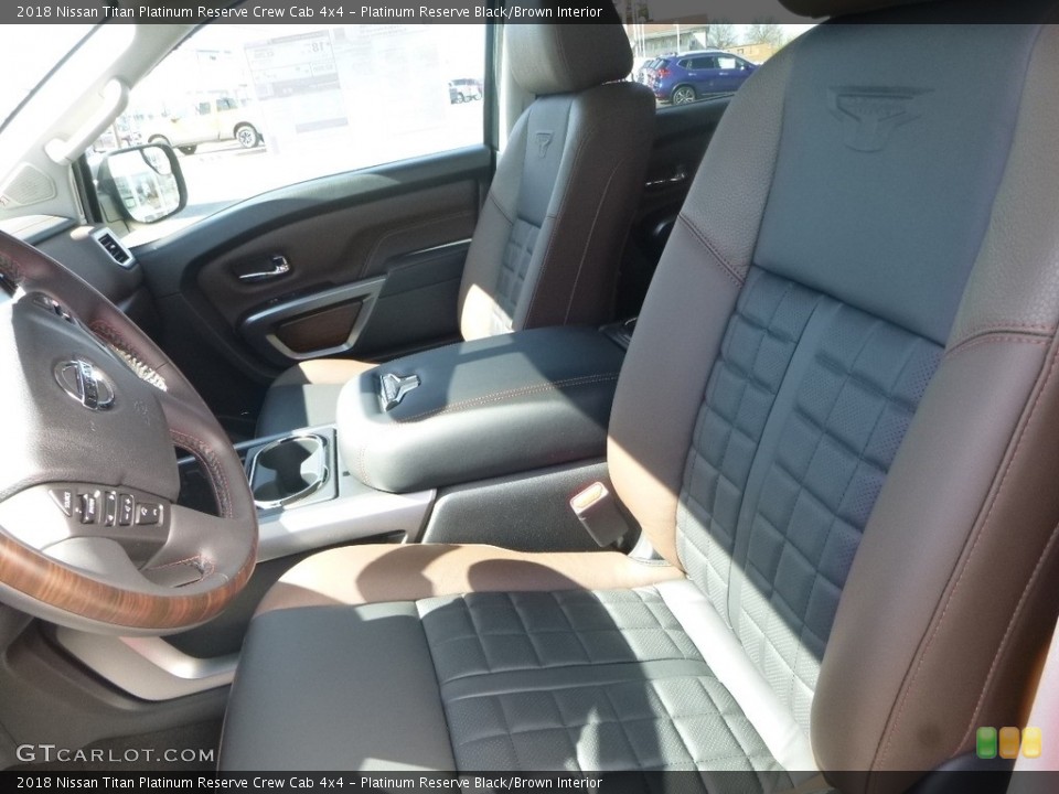 Platinum Reserve Black/Brown Interior Photo for the 2018 Nissan Titan Platinum Reserve Crew Cab 4x4 #126724116