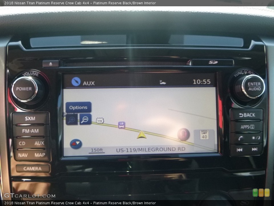Platinum Reserve Black/Brown Interior Navigation for the 2018 Nissan Titan Platinum Reserve Crew Cab 4x4 #126724200