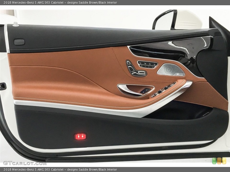 designo Saddle Brown/Black Interior Door Panel for the 2018 Mercedes-Benz S AMG S63 Cabriolet #126724553