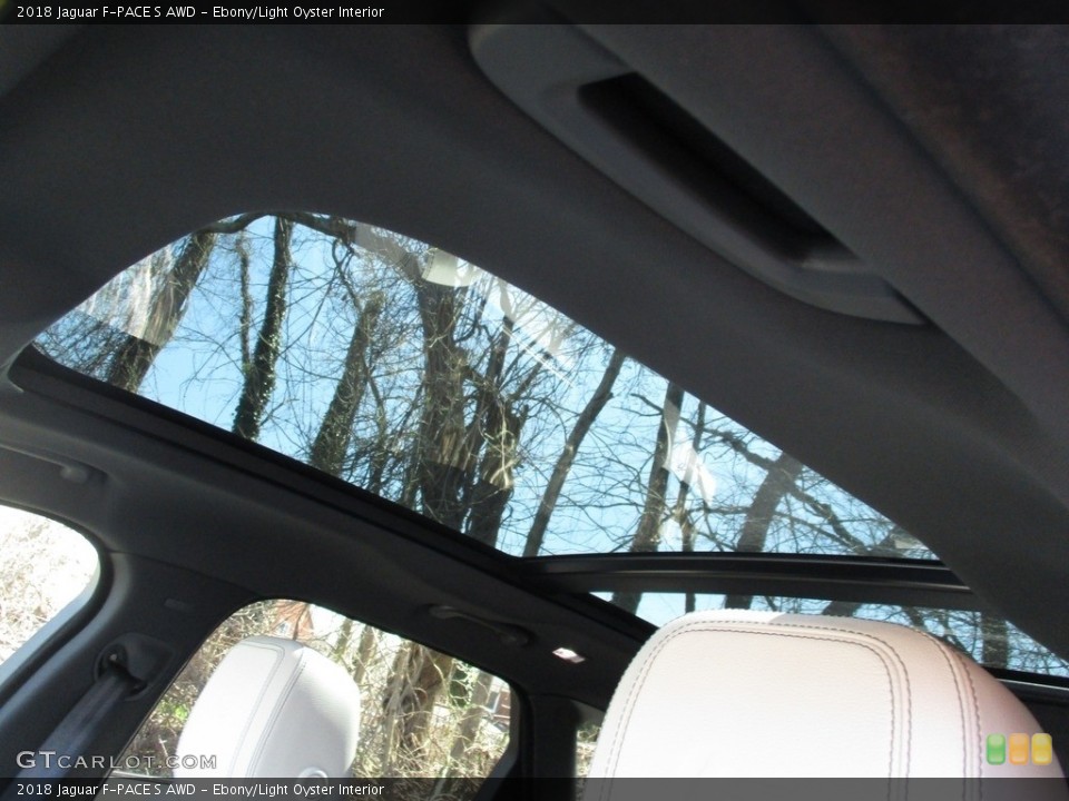 Ebony/Light Oyster Interior Sunroof for the 2018 Jaguar F-PACE S AWD #126725664
