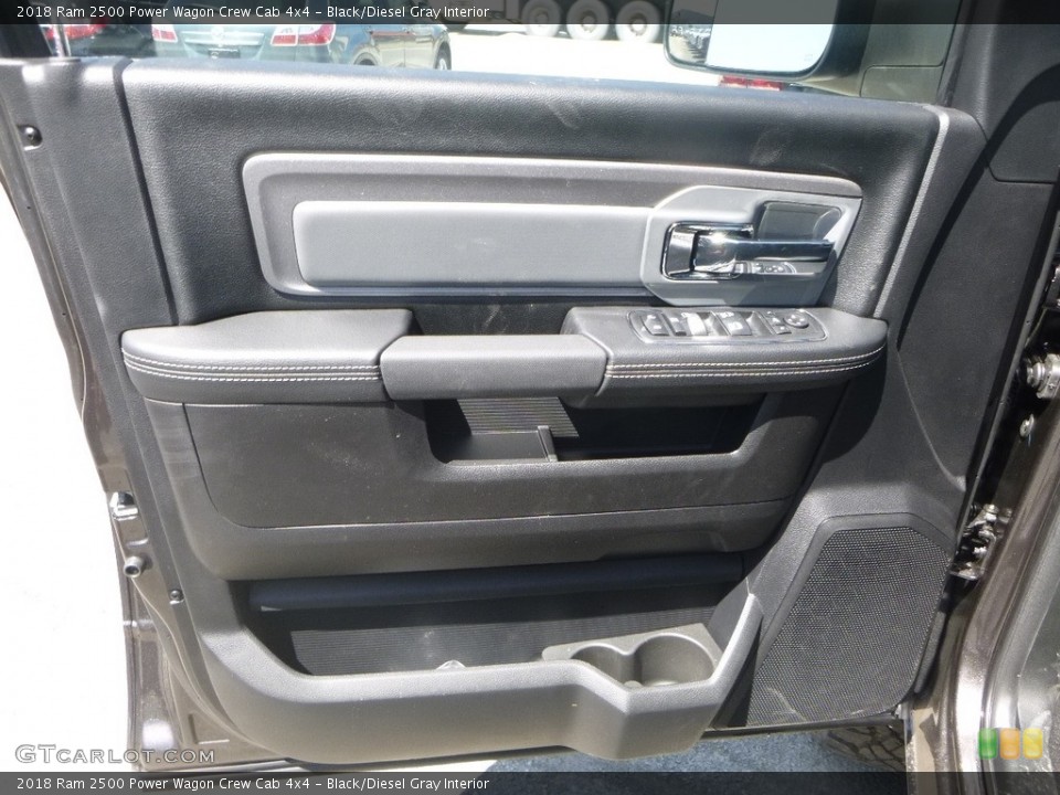 Black/Diesel Gray Interior Door Panel for the 2018 Ram 2500 Power Wagon Crew Cab 4x4 #126739746