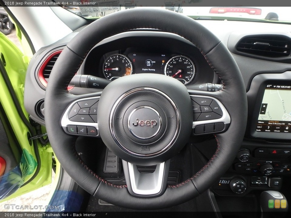 Black Interior Steering Wheel for the 2018 Jeep Renegade Trailhawk 4x4 #126750456