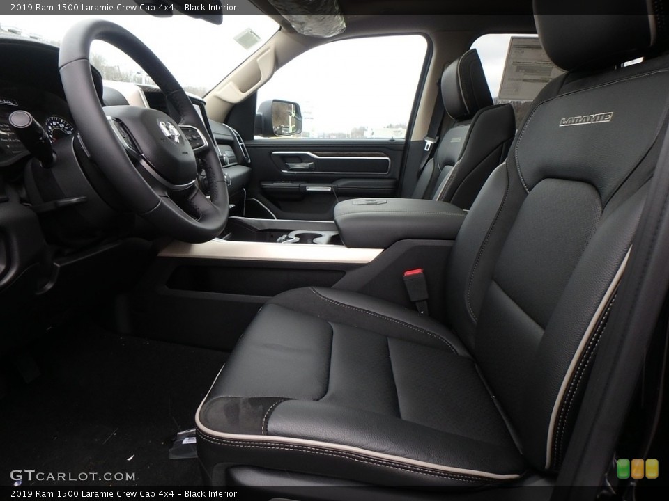 Black Interior Front Seat for the 2019 Ram 1500 Laramie Crew Cab 4x4 #126754773
